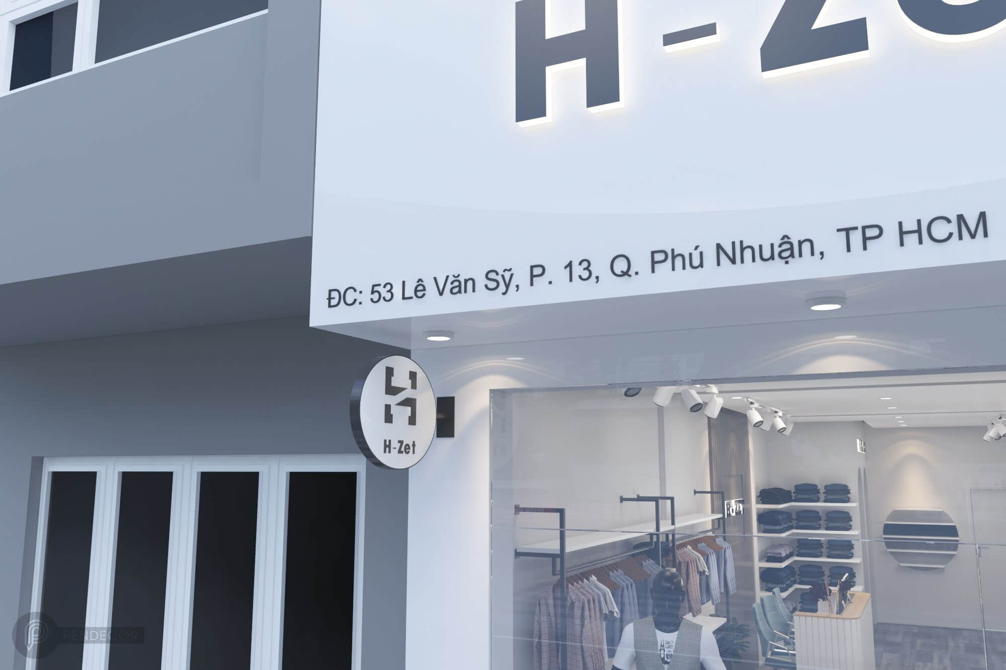 Thiết Kế Shop Thời Trang Nam H Zet