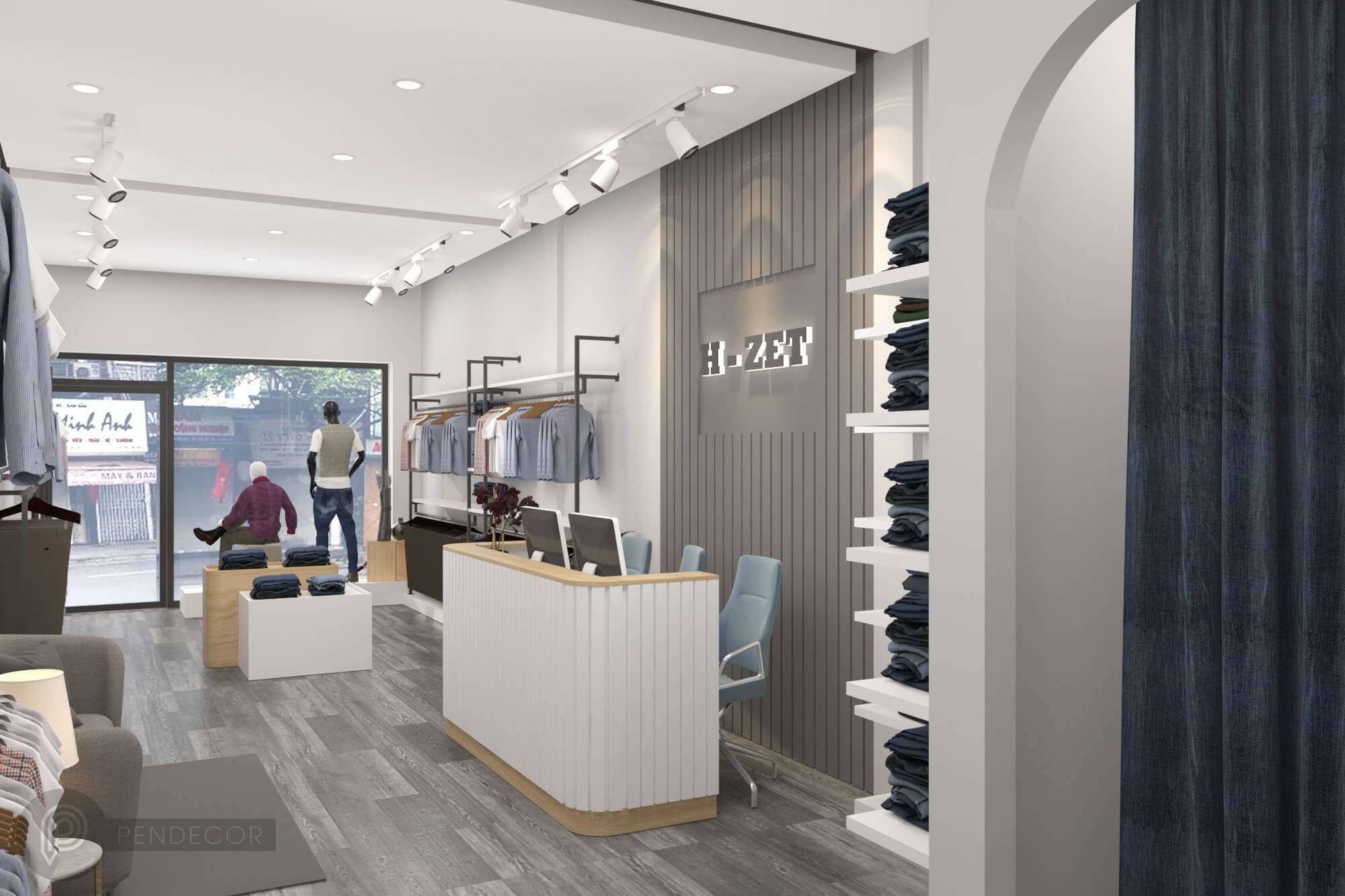 Thiết Kế Shop Thời Trang Nam H Zet