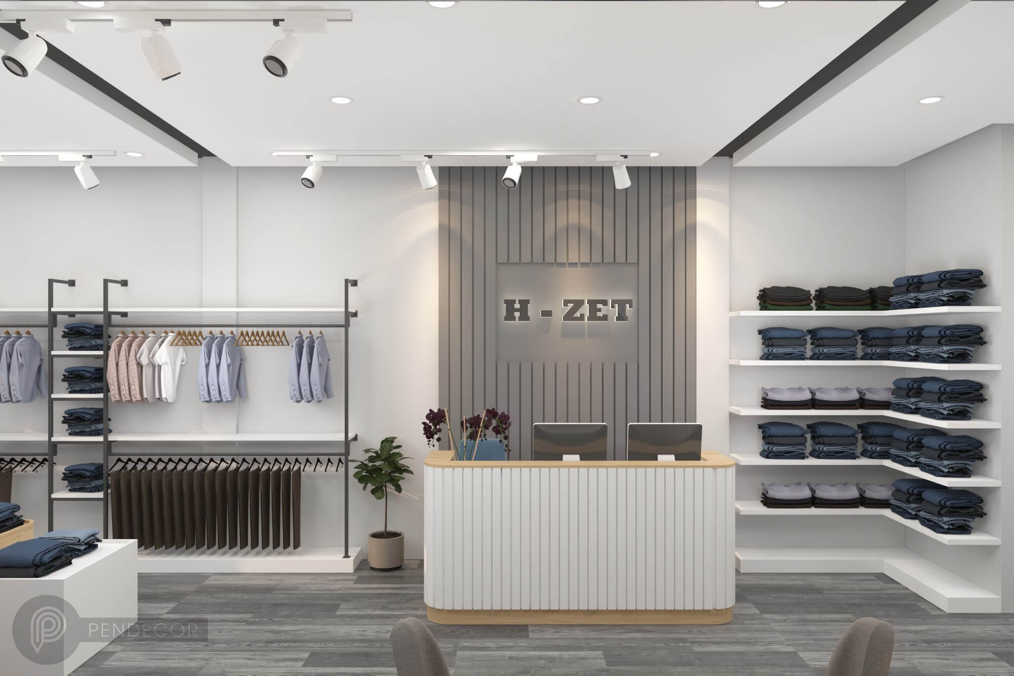 Thiết Kế Shop Thời Trang Nam H Zet