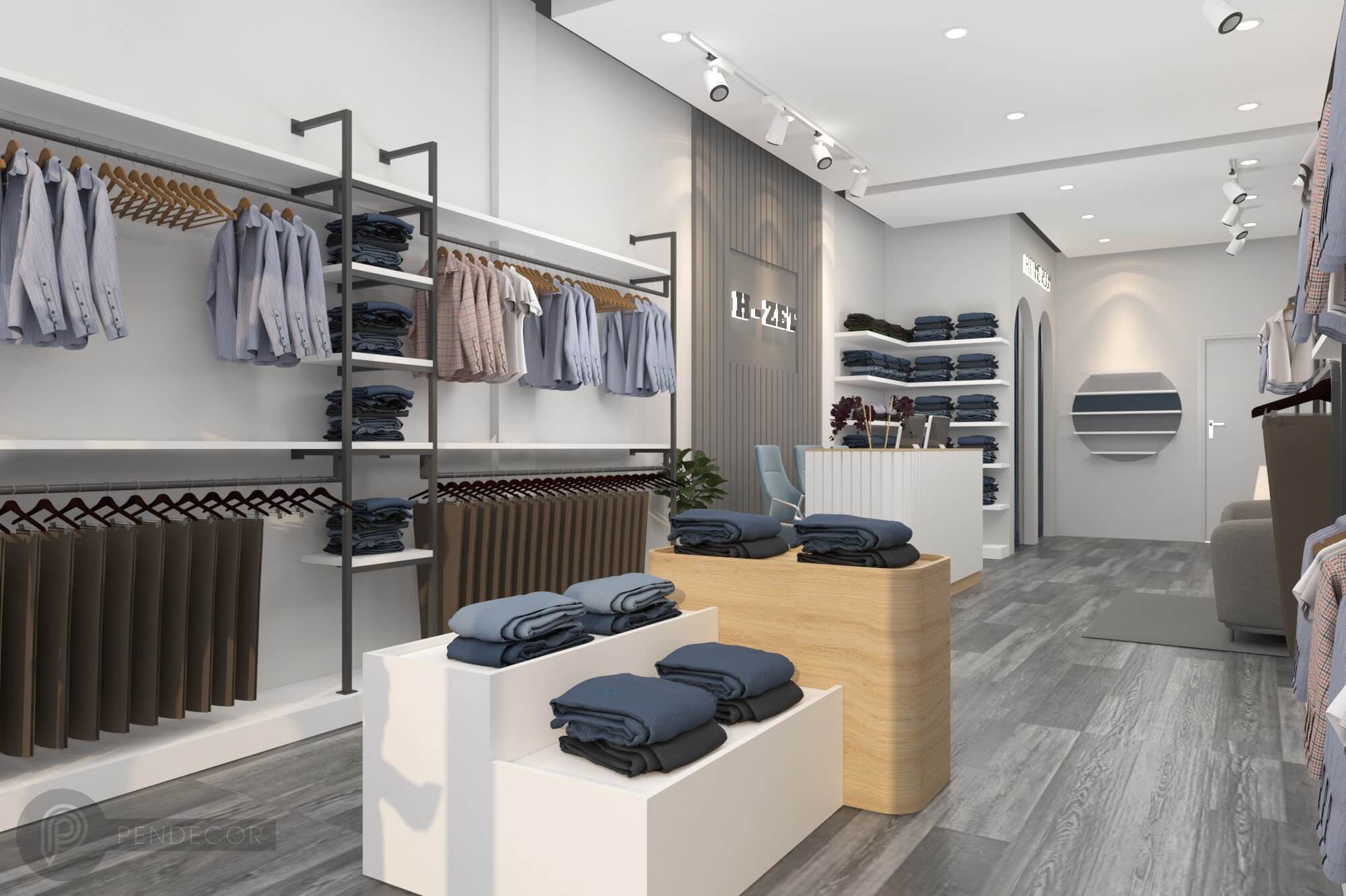 Thiết Kế Shop Thời Trang Nam H Zet