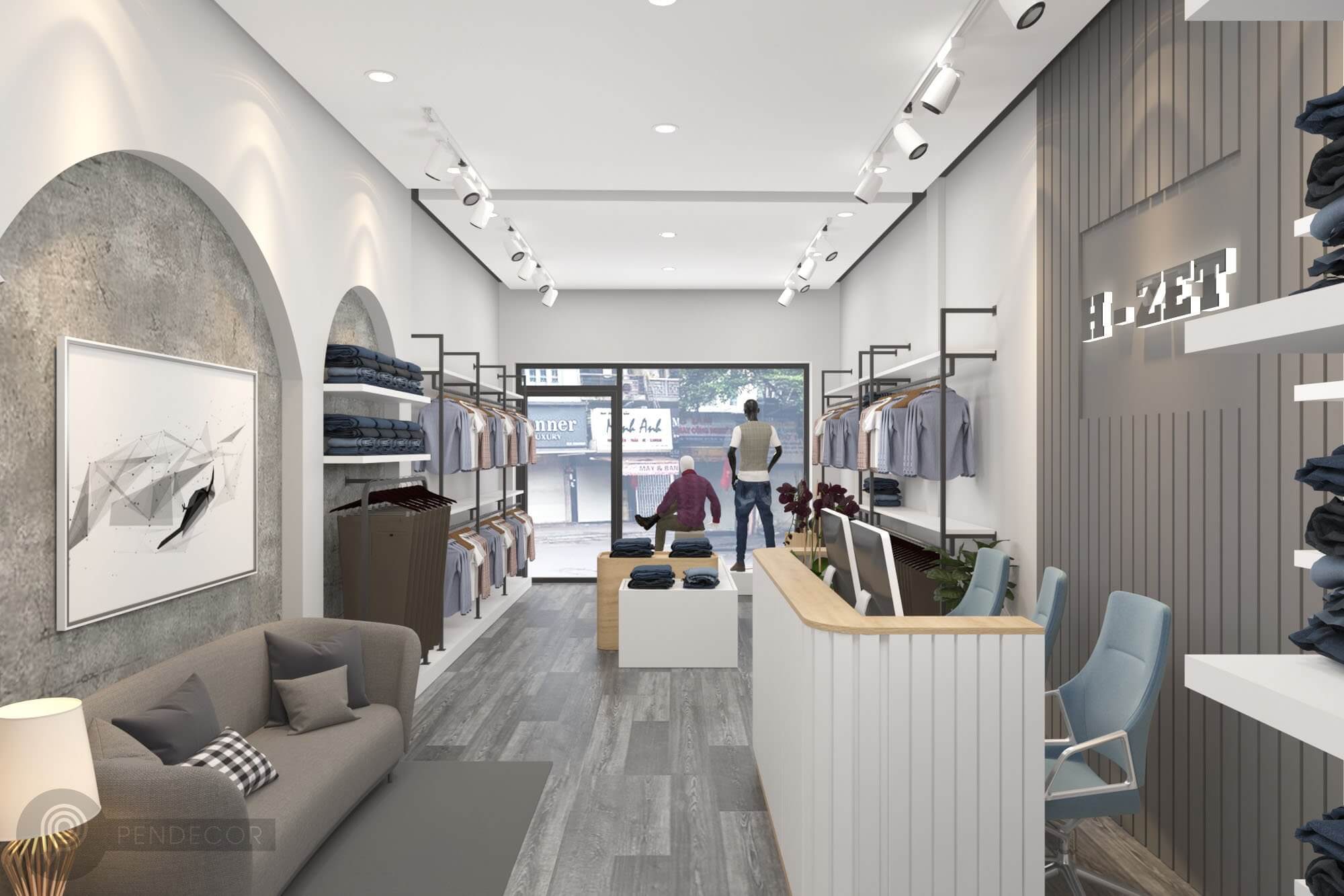 Thiết Kế Shop Thời Trang Nam H Zet