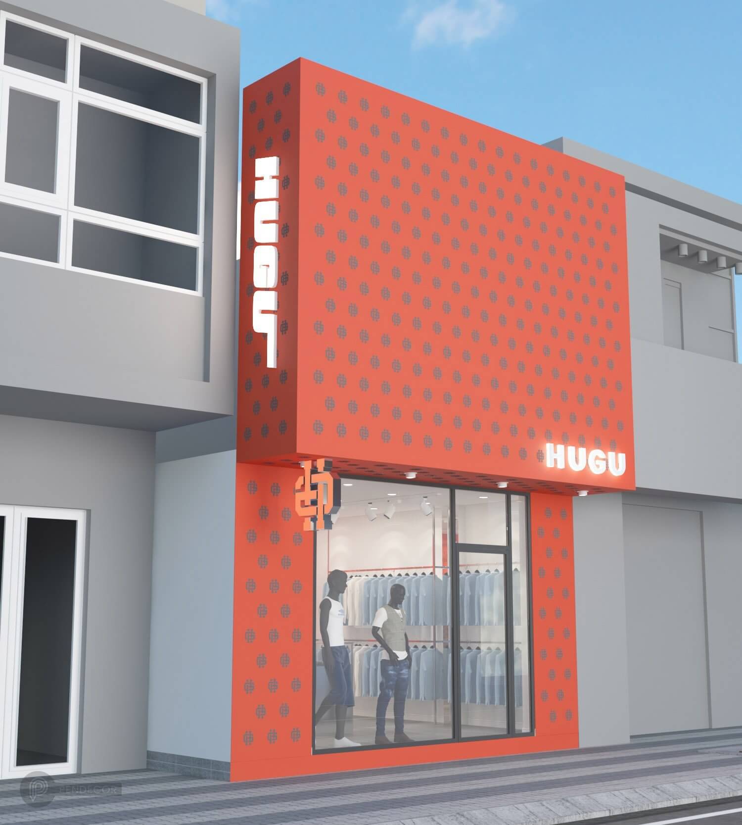 Thiết Kế Shop Thời Trang Nam HUGU