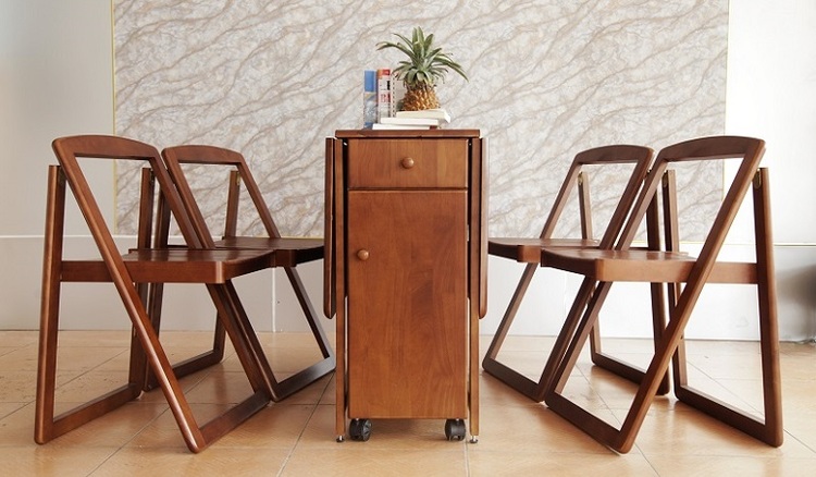 Bàn ăn gấp gọn giúp tiết kiệm diện tích tối ưu