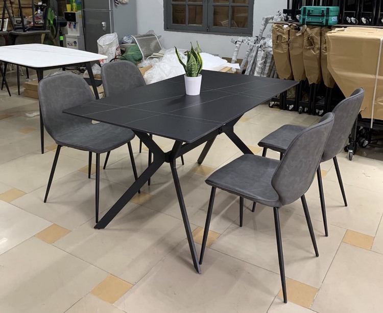 mẫu bàn ăn mặt đá - 4 pendecor