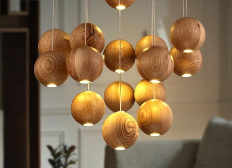 Đèn trang trí bằng gỗ mang đến một không gian đẹp mắt