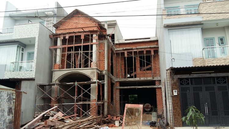 Thi công nhà phố phần thô cần bảo đảm các yếu tố kỹ thuật