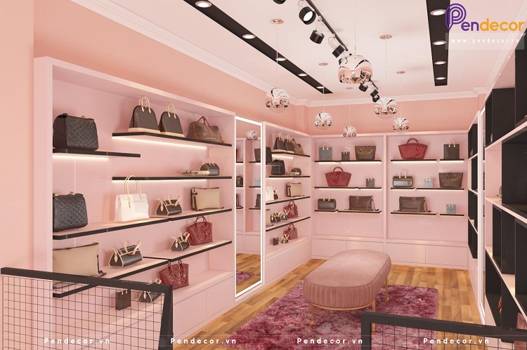 Tủ đựng túi xách từ chất liệu gỗ