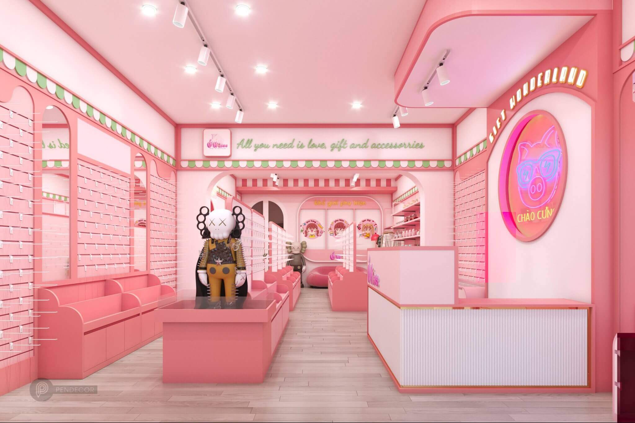 Sử dụng đèn neon cá tính sẽ giúp cửa hàng nổi bật và thu hút hơn bao giờ hết