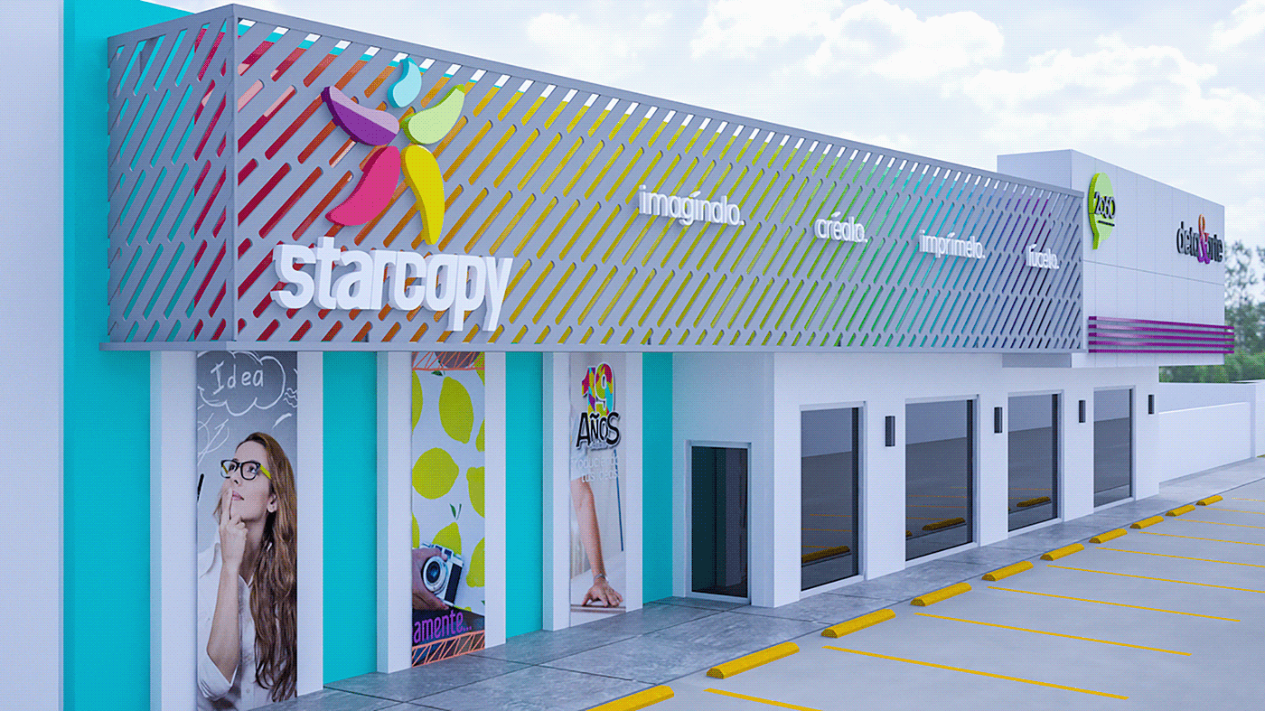 Thiết kế mặt tiền siêu thị mini phong cách Bazaar