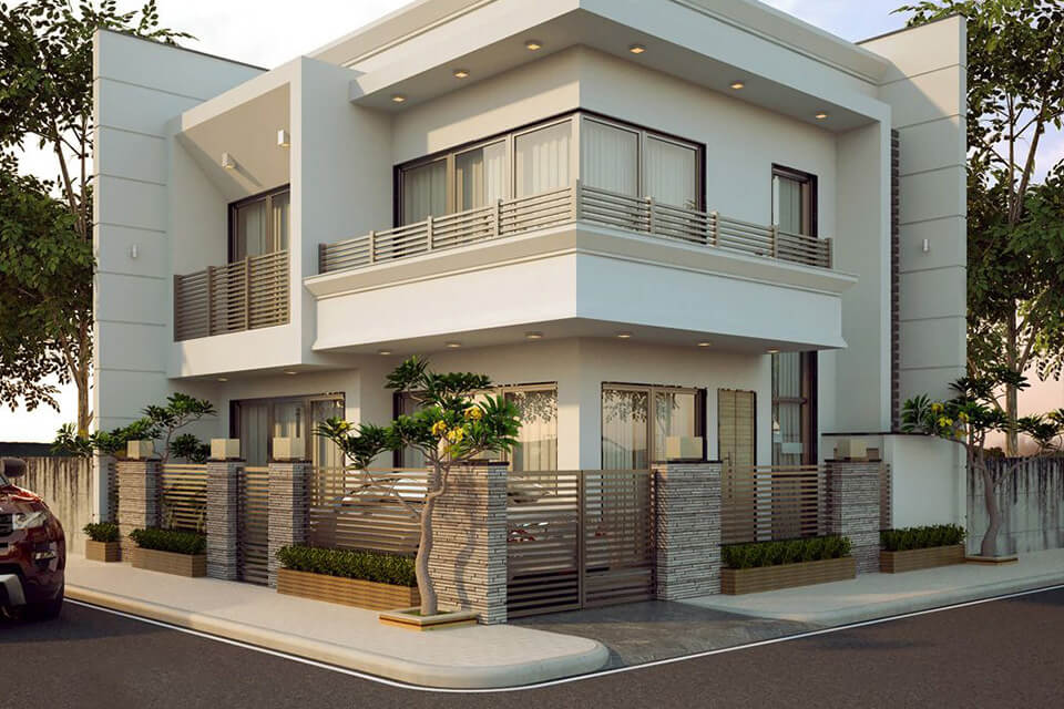 Thiết kế biệt thự 2 mặt tiền phong cách hiện đại, không gian mở