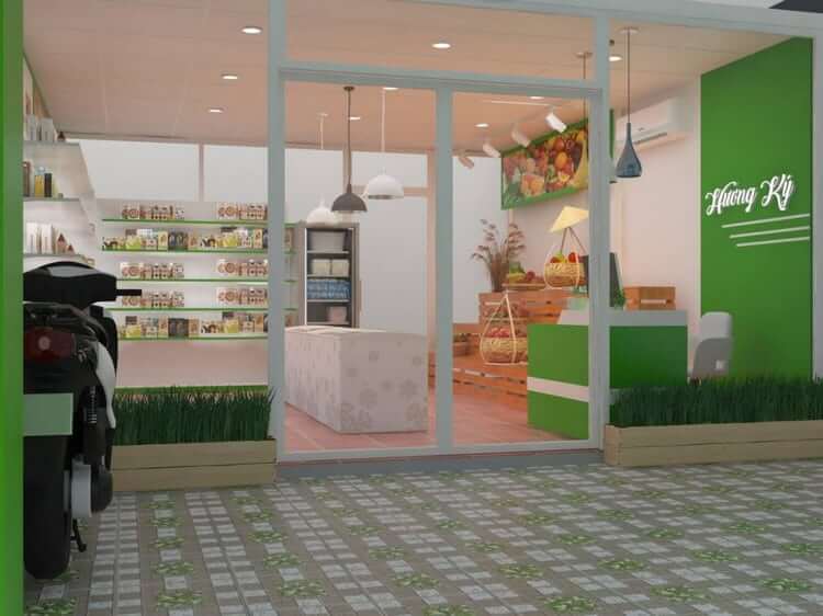 mẫu thiết kế cửa hàng nông nghiệp ấn tượng, hỗ trợ kinh doanh hiệu quả nhất