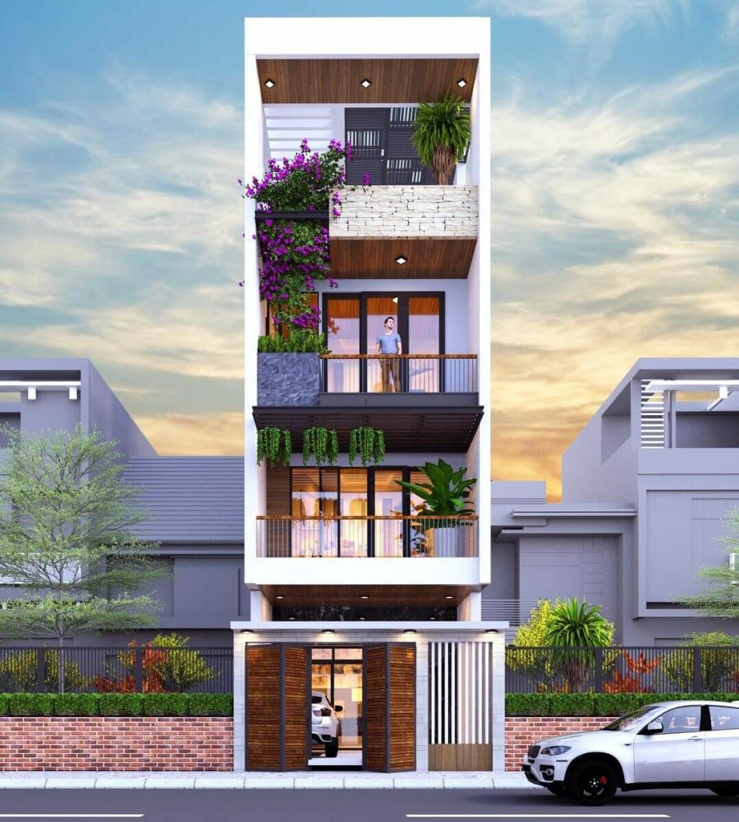 11+ mẫu mặt tiền nhà 4 tầng đẹp, thu hút, không nên bỏ lỡ
