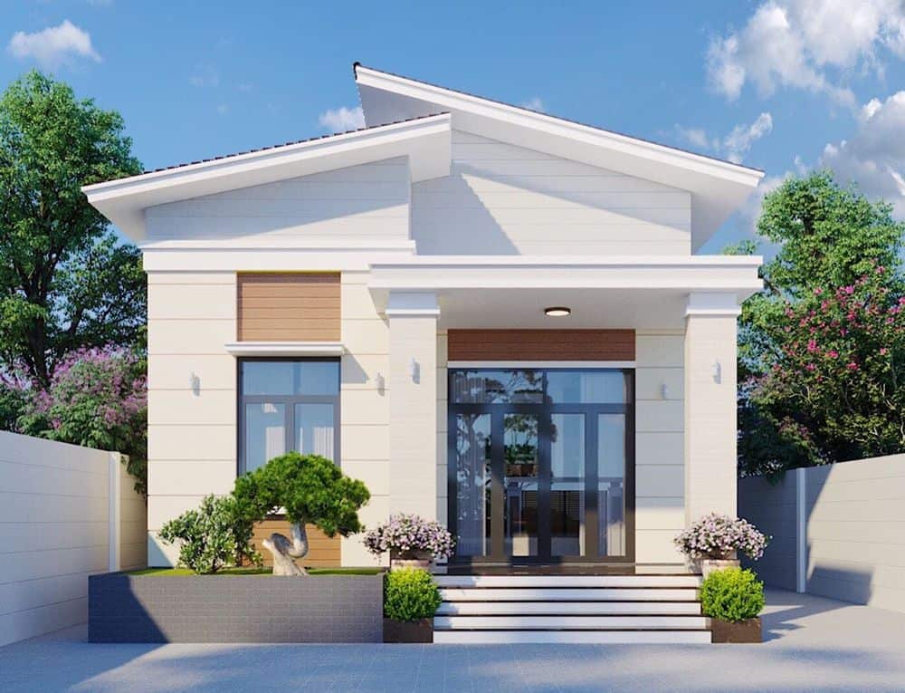 mẫu mặt tiền nhà 1 tầng đẹp không thể rời mắt