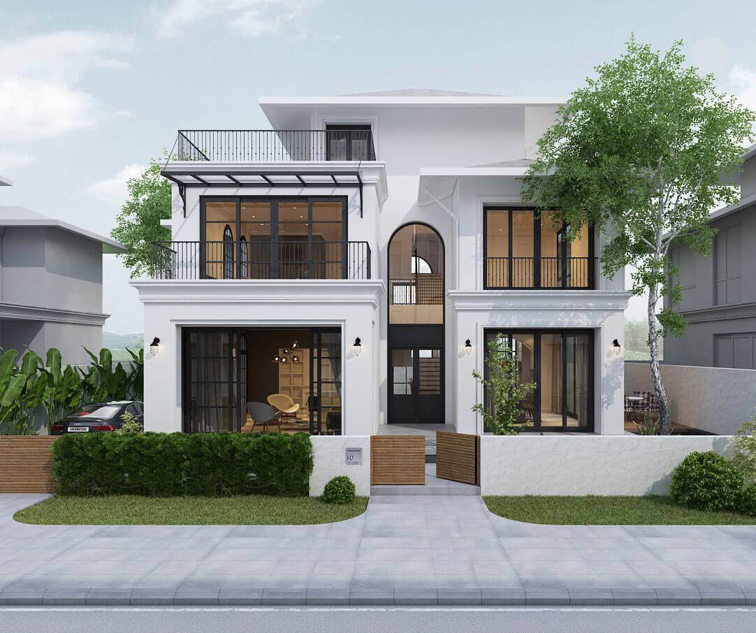 09+ mẫu mặt tiền nhà 2 tầng 1 tum không thể rời mắt, HOT nhất 2023