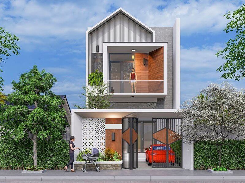 mẫu mặt tiền nhà 2 tầng 4m đẹp, không nên bỏ lỡ