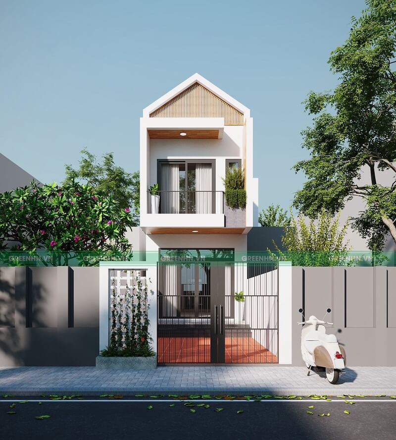 Phong thủy mặt tiền nhà 2 tầng 4m đẹp