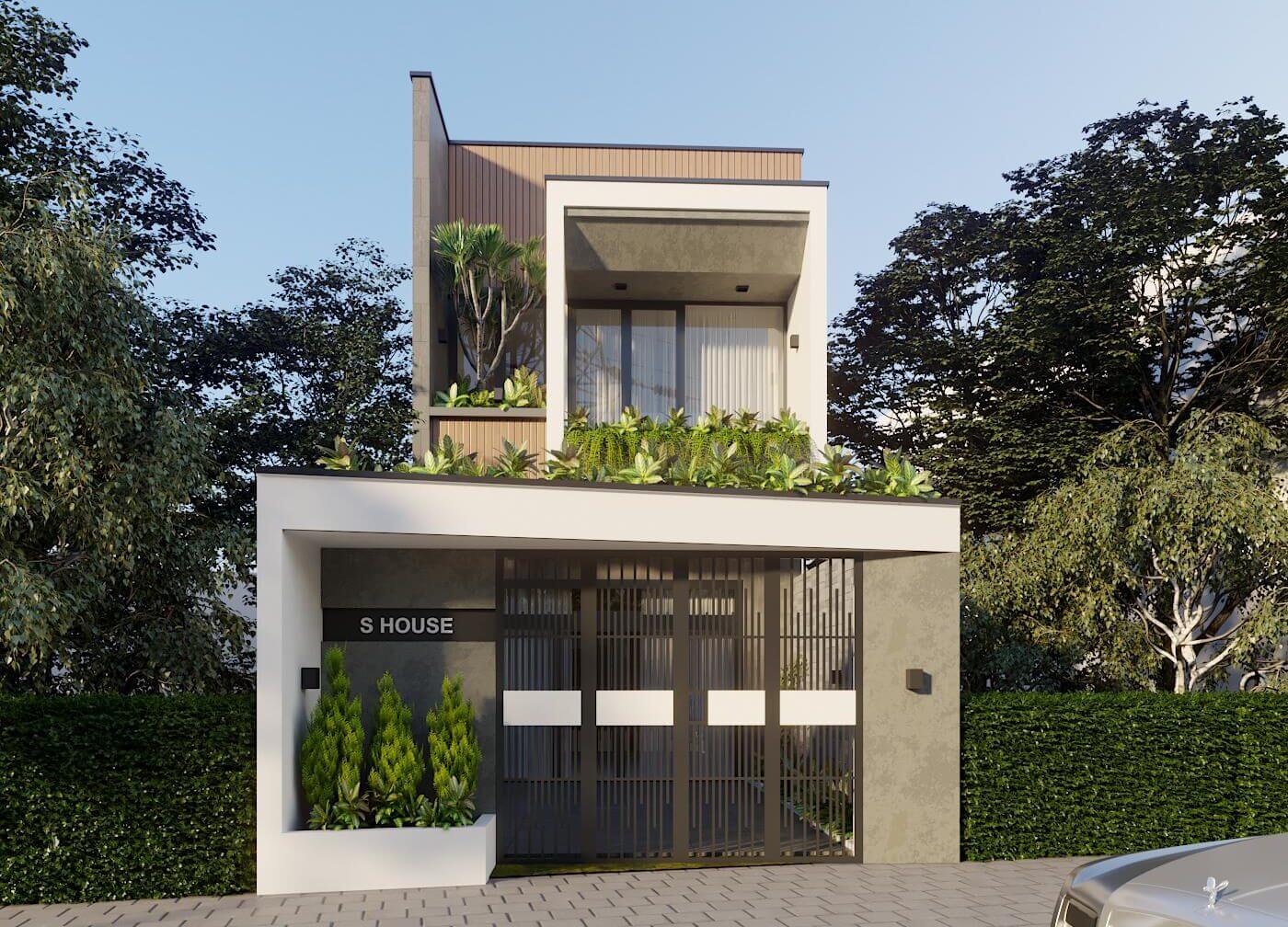 mẫu mặt tiền nhà 2 tầng 4m đẹp, không nên bỏ lỡ