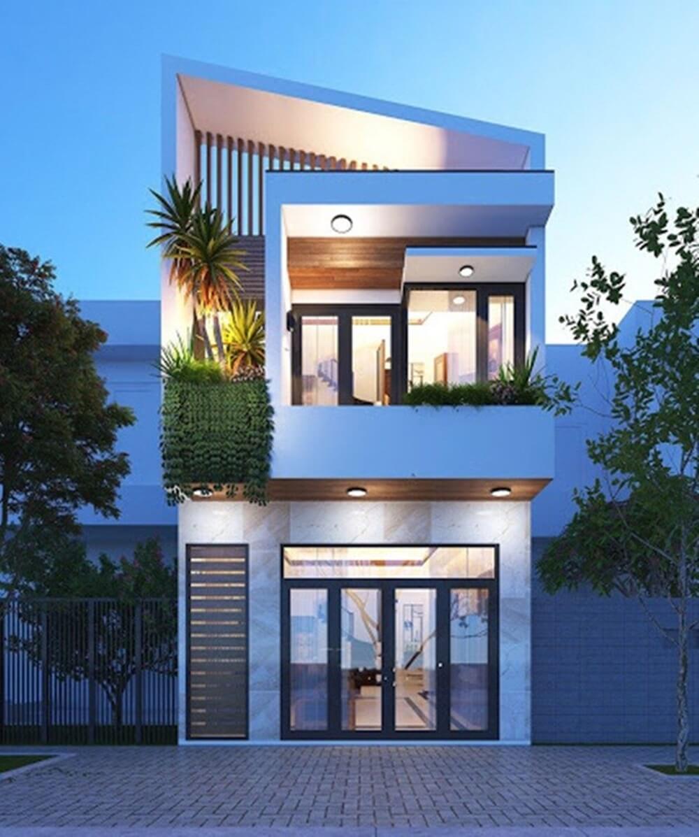 Đặc điểm mặt tiền nhà 2 tầng 5m