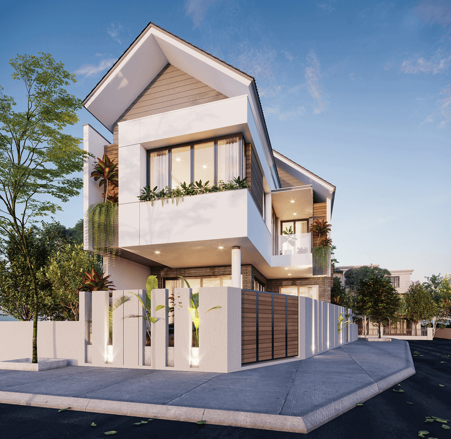 mẫu thiết kế mặt tiền nhà 2 tầng 6m dành cho bạn