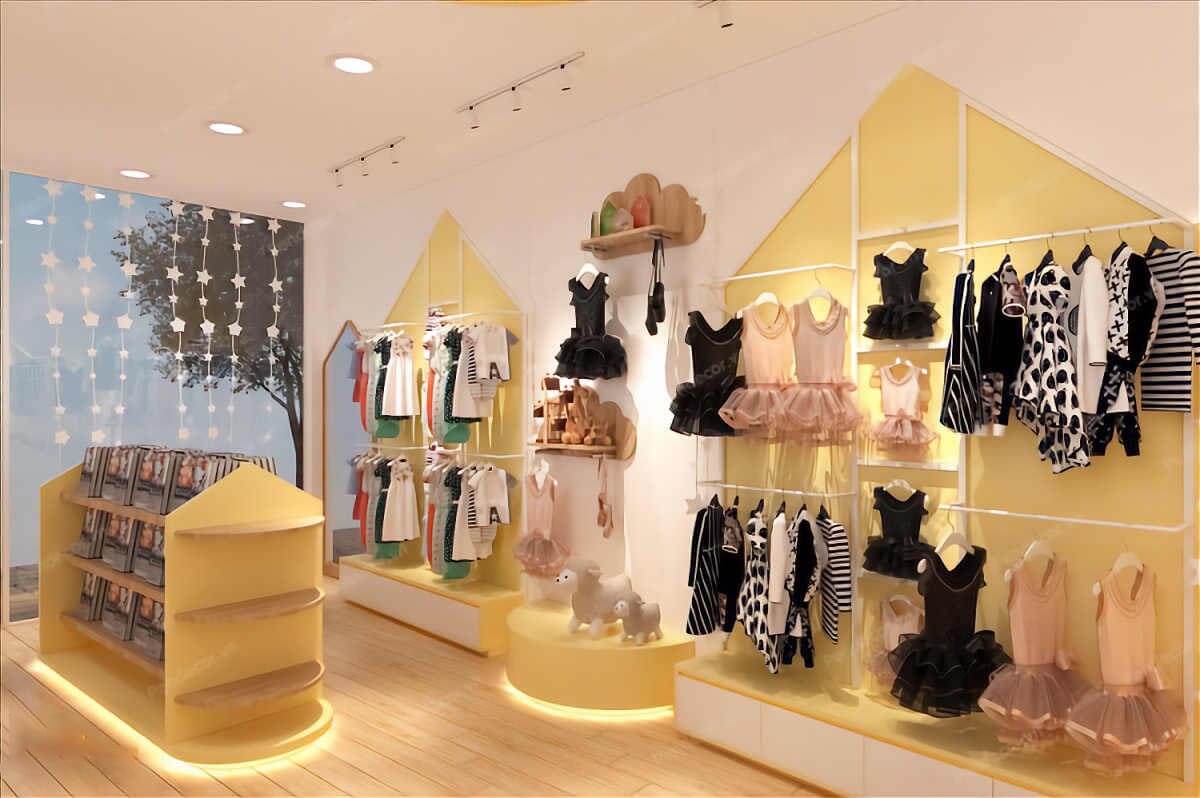 Vai trò của trang trí đối với shop quần áo trẻ em diện tích nhỏ