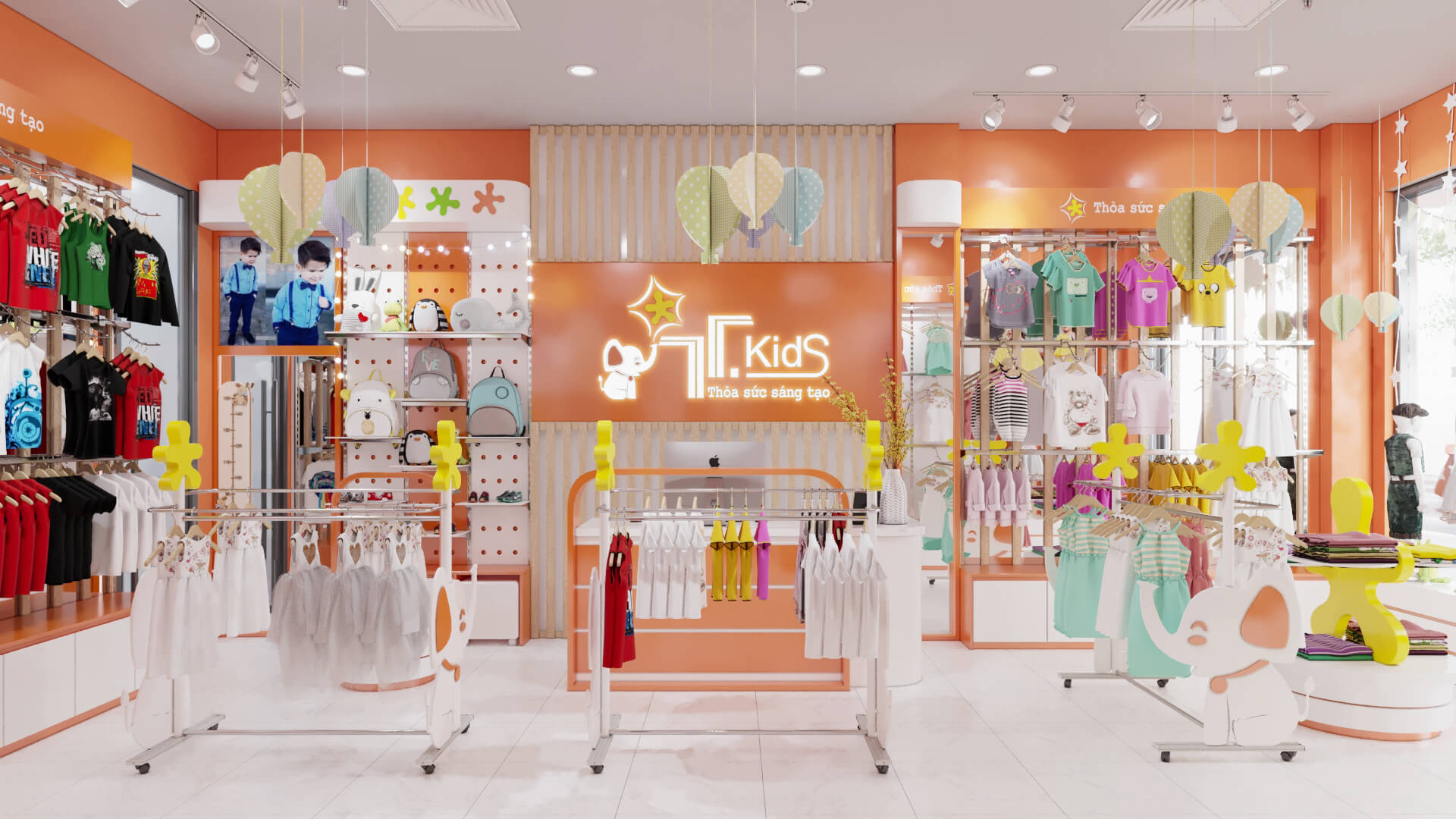 19+ mẫu trang trí shop quần áo trẻ em diện tích nhỏ siêu đẹp dành cho bạn