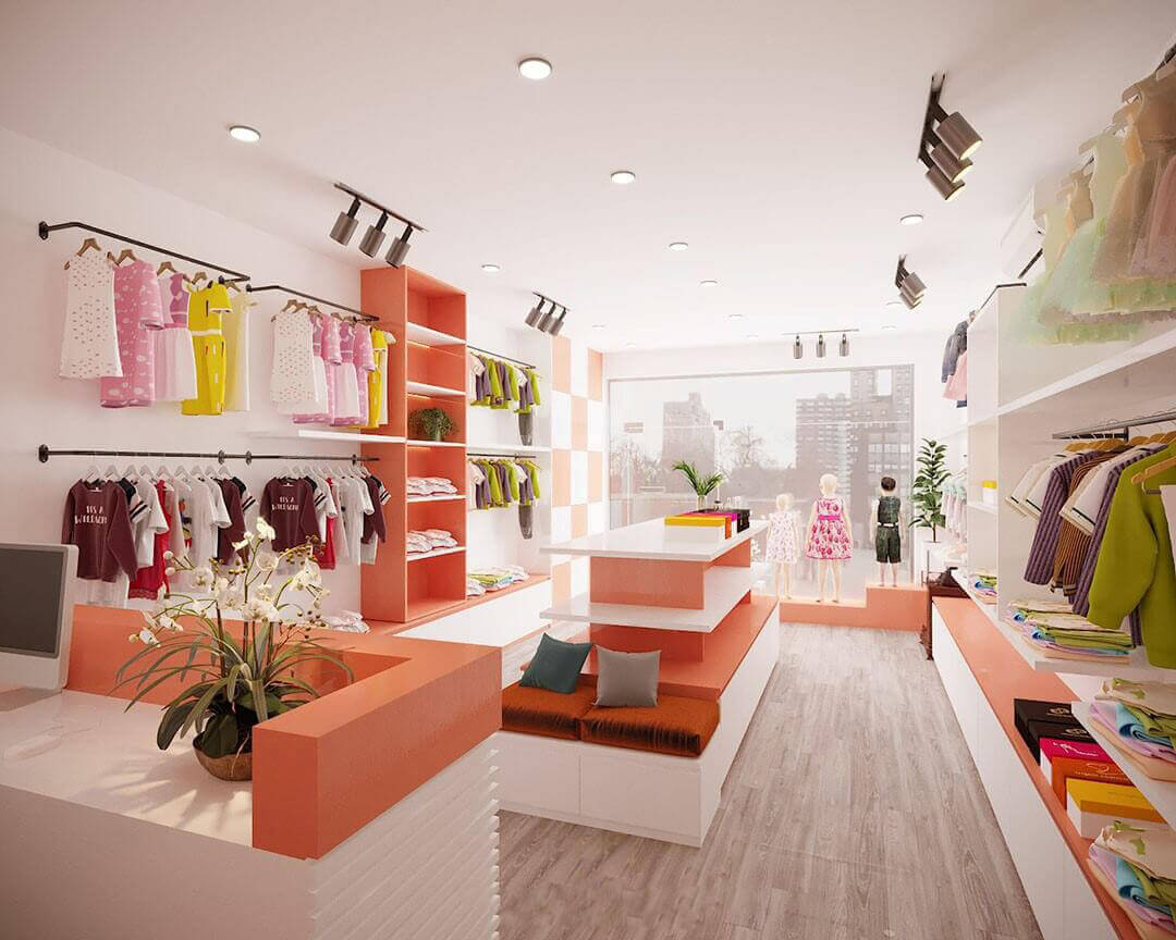 19+ mẫu trang trí shop quần áo trẻ em diện tích nhỏ siêu đẹp dành cho bạn