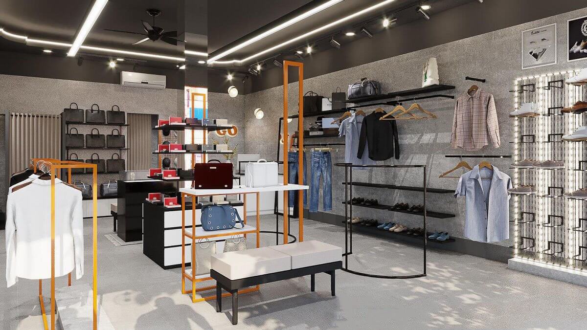 Tiêu chí đánh giá thiết kế shop quần áo nam diện tích nhỏ