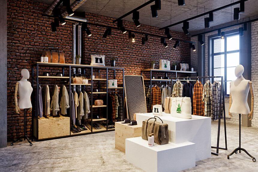 thiết kế cửa hàng thời trang nam - Pendecor