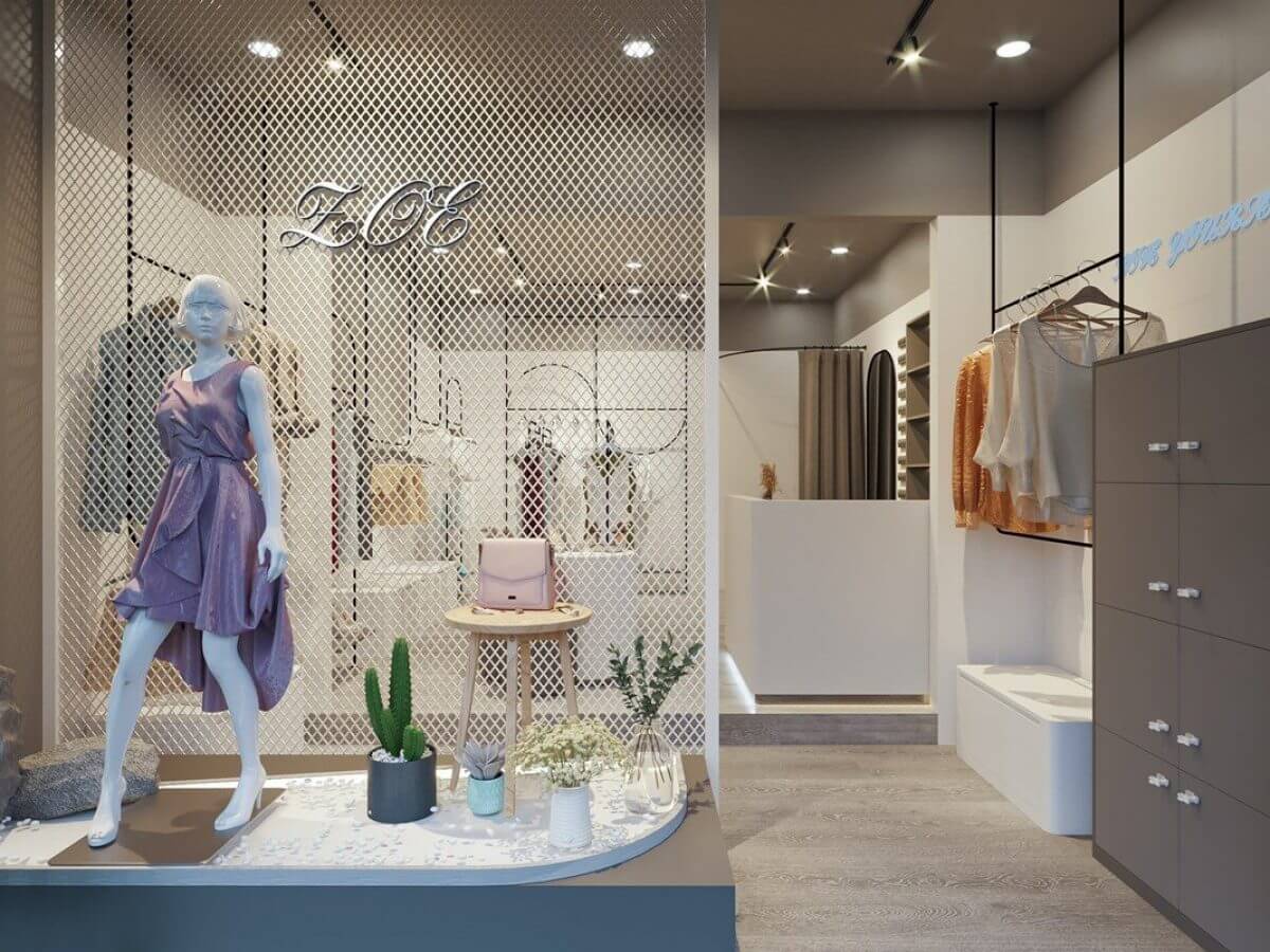 mẫu thiết kế shop quần áo 20m2 - 7