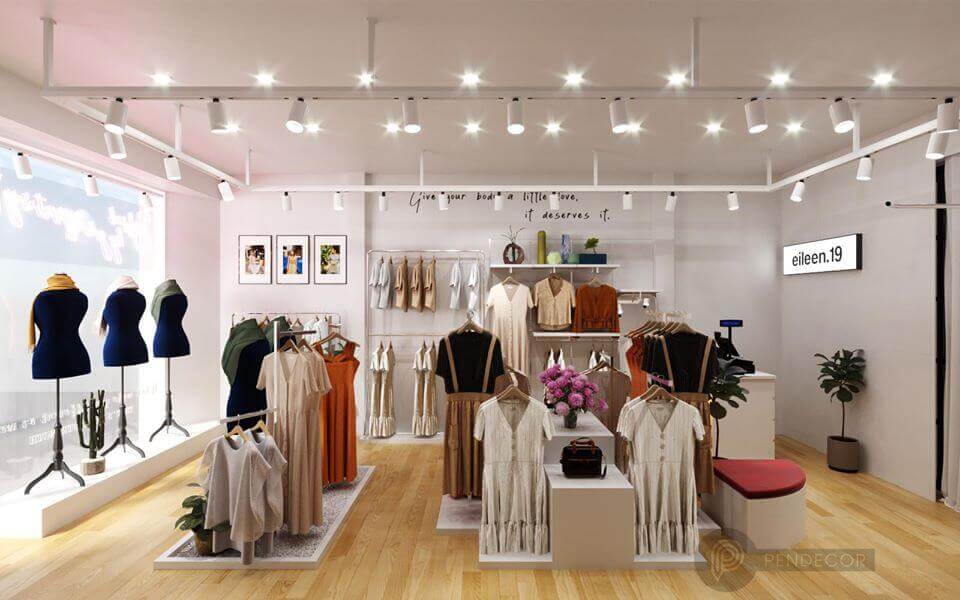 mẫu thiết kế shop quần áo 20m2 - 9