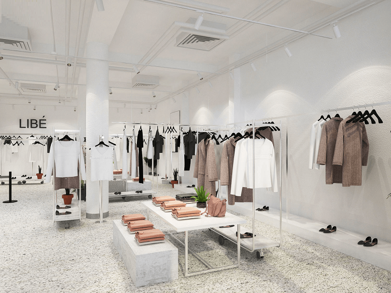 mẫu thiết kế shop quần áo 20m2 11