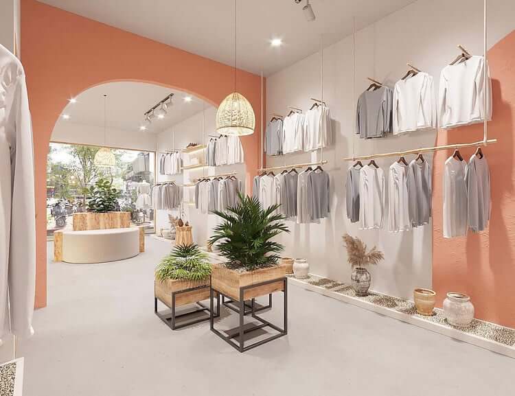 mẫu thiết kế shop quần áo 20m2 - 19