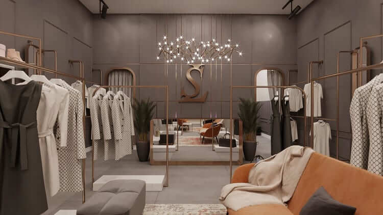 mẫu thiết kế shop quần áo 20m2 - 22