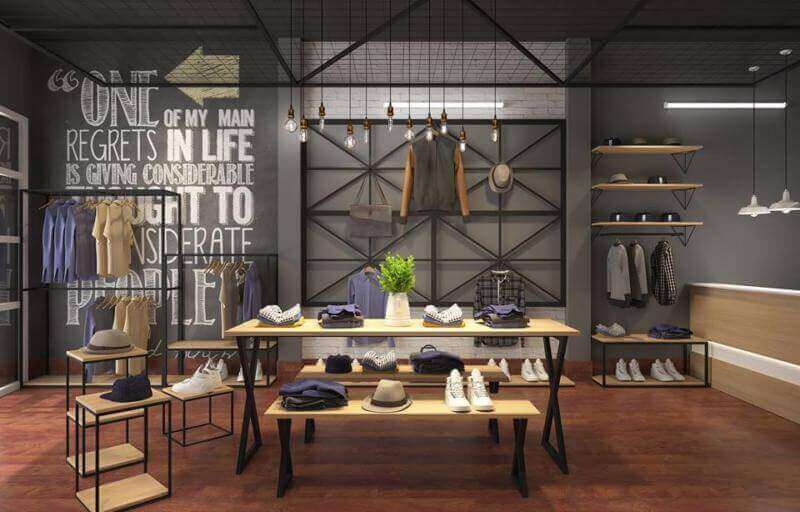 mẫu thiết kế shop quần áo 20m2 - 25