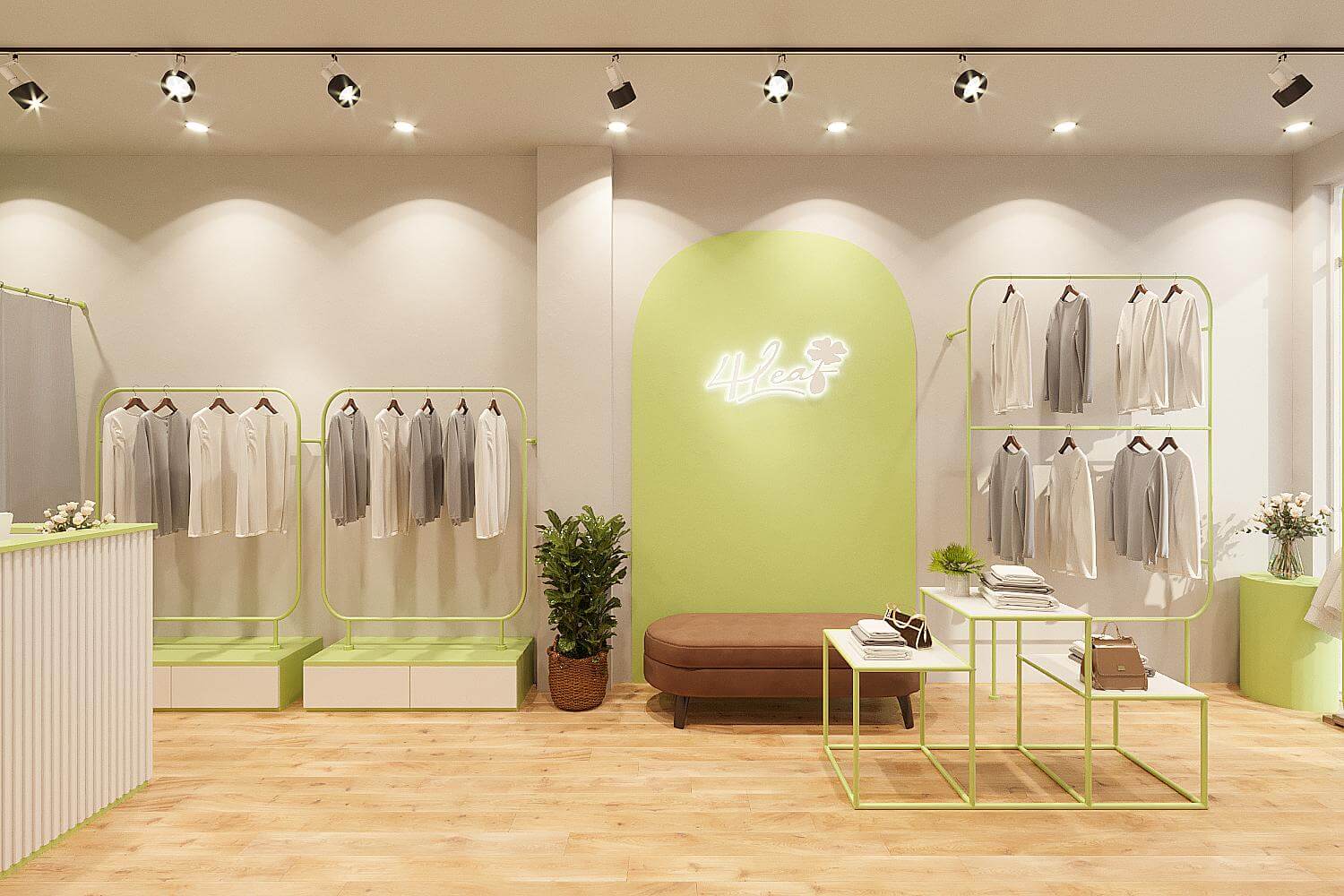 mẫu thiết kế shop quần áo 20m2 - 1