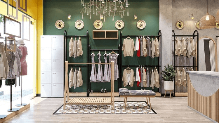 mẫu thiết kế shop quần áo 20m2 - 5