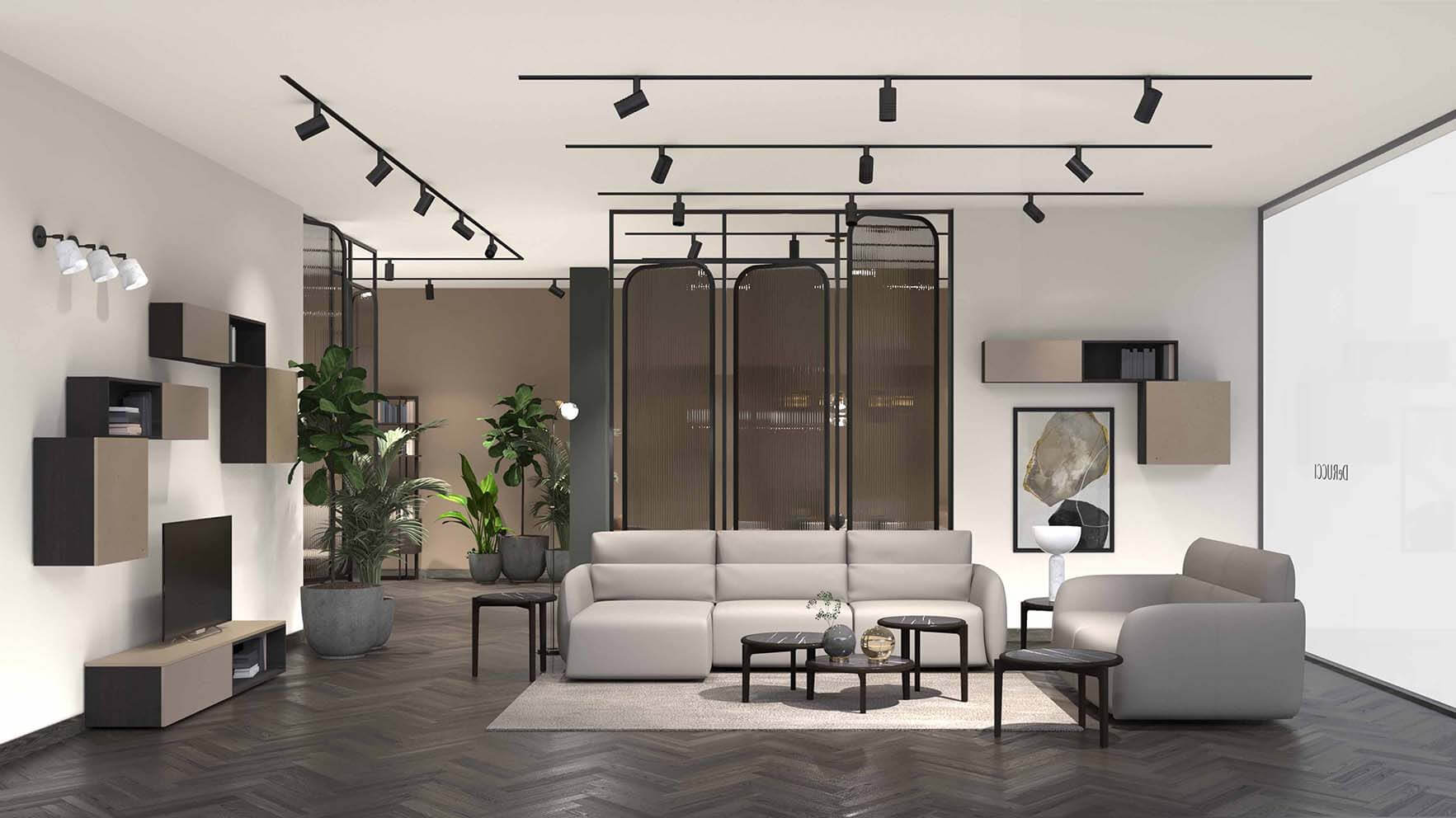 phong cách thiết kế showroom Pendecor