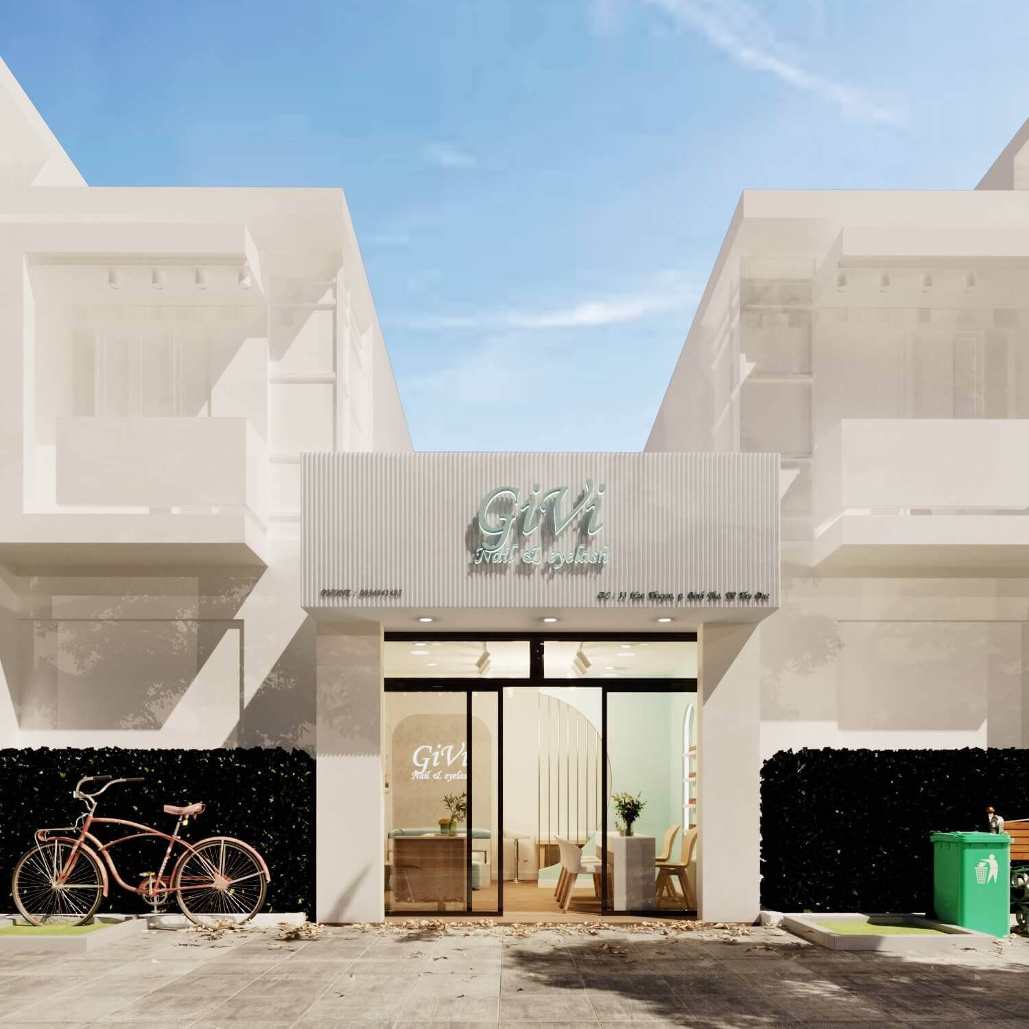 thiết kế phòng nail nhỏ Pendecor