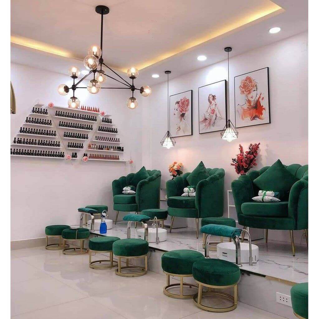 thiết kế tiệm nail nhỏ đơn giản Pendecor