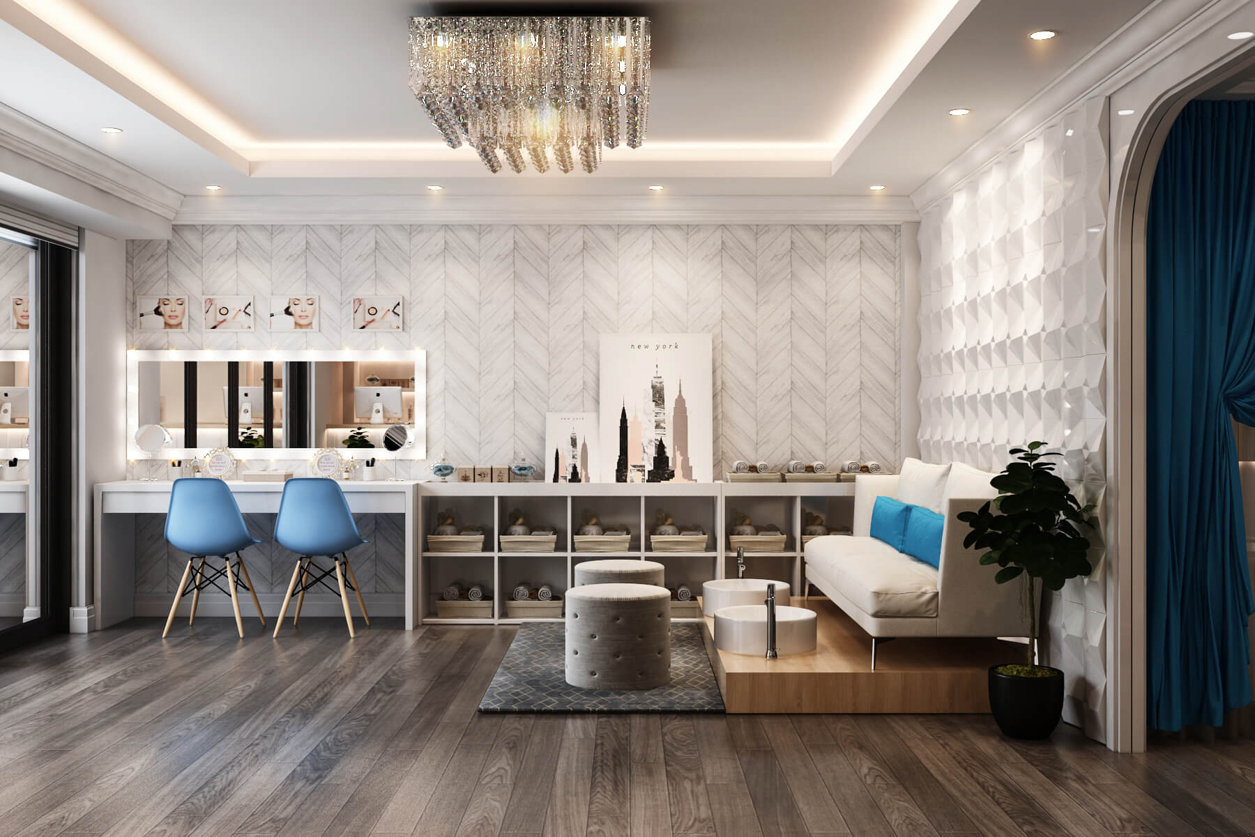 thiết kế cửa hàng nail Pendecor