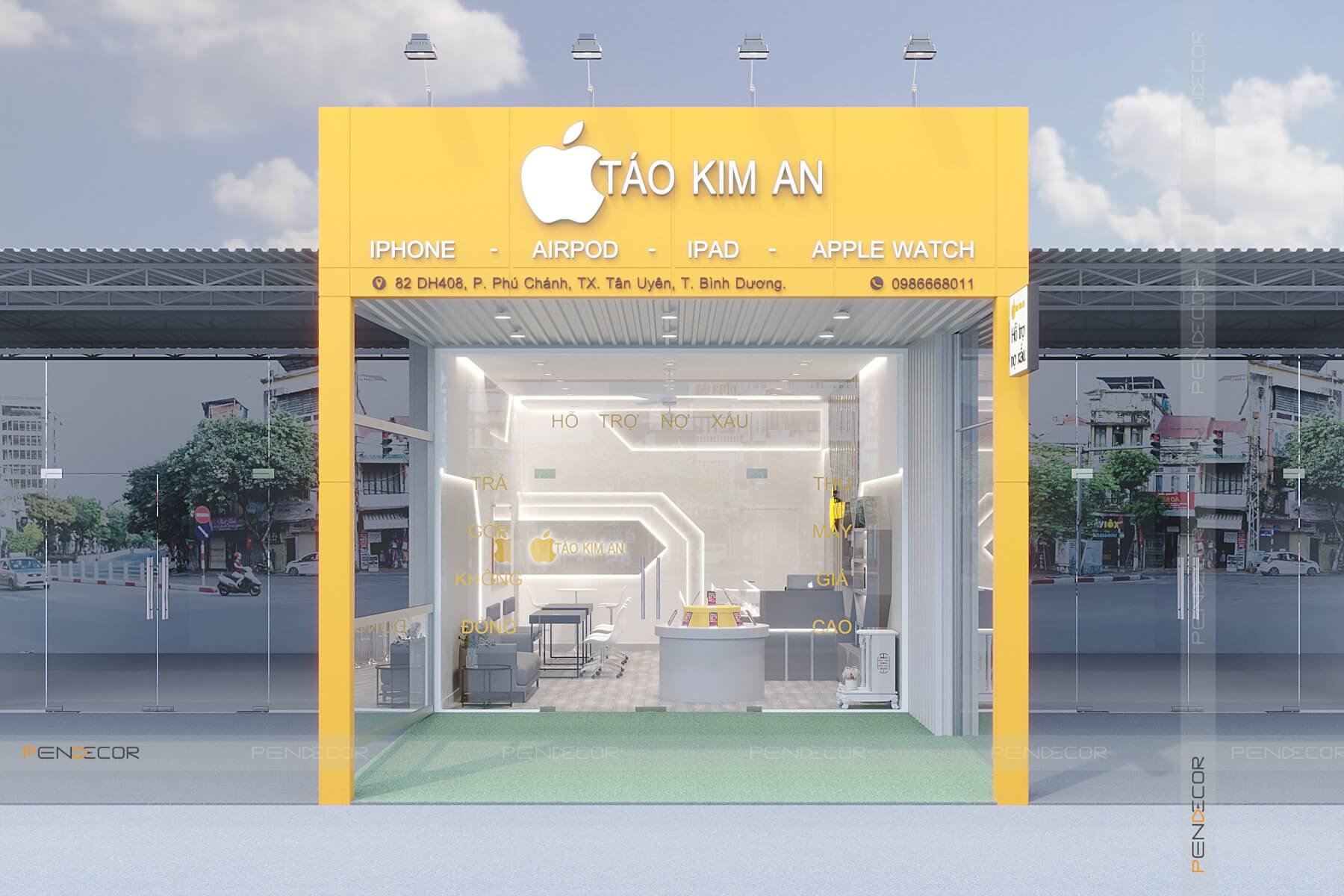 Thiết Kế Shop Điện Thoại Táo Kim An