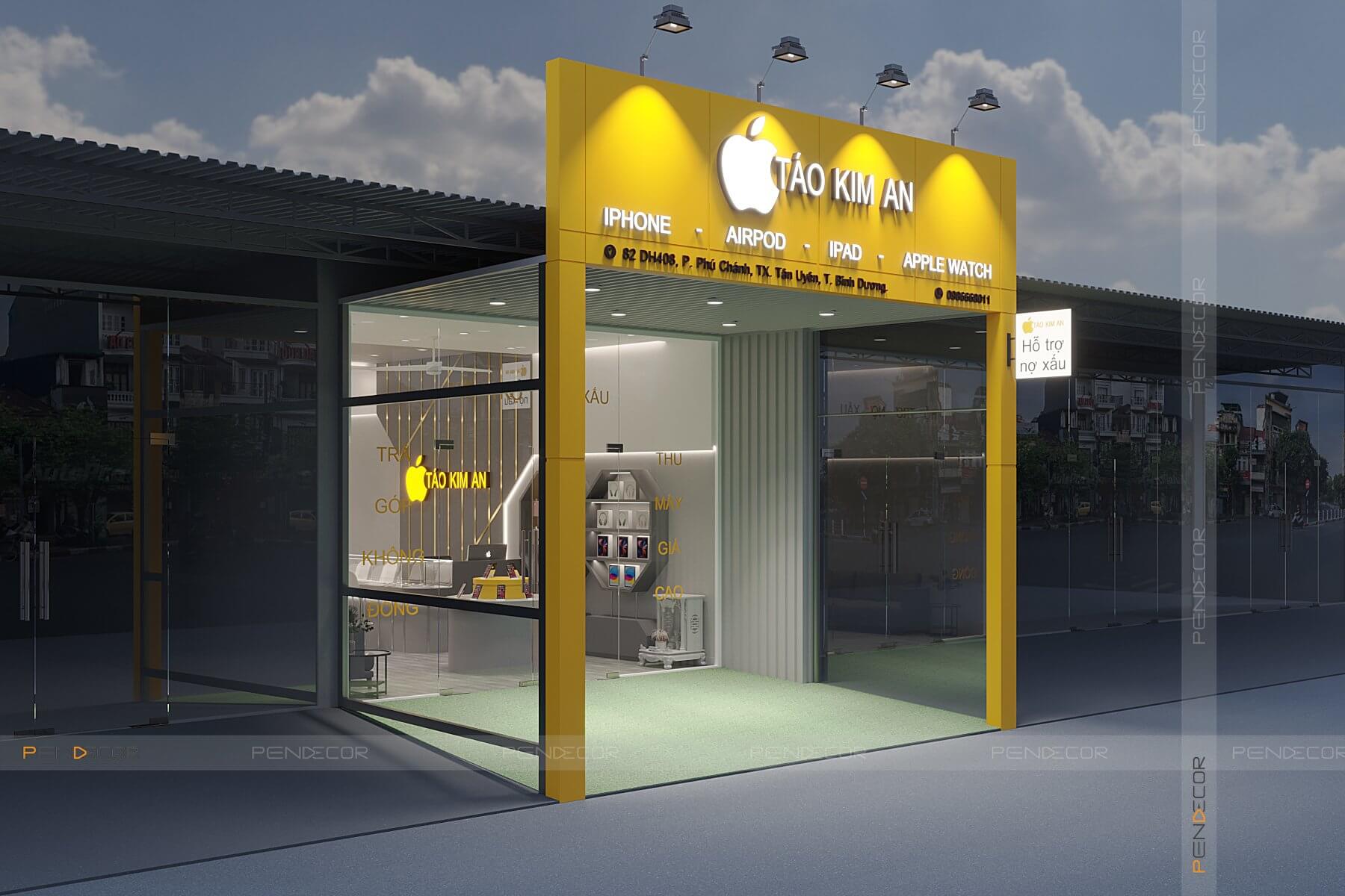 Thiết Kế Shop Điện Thoại Táo Kim An