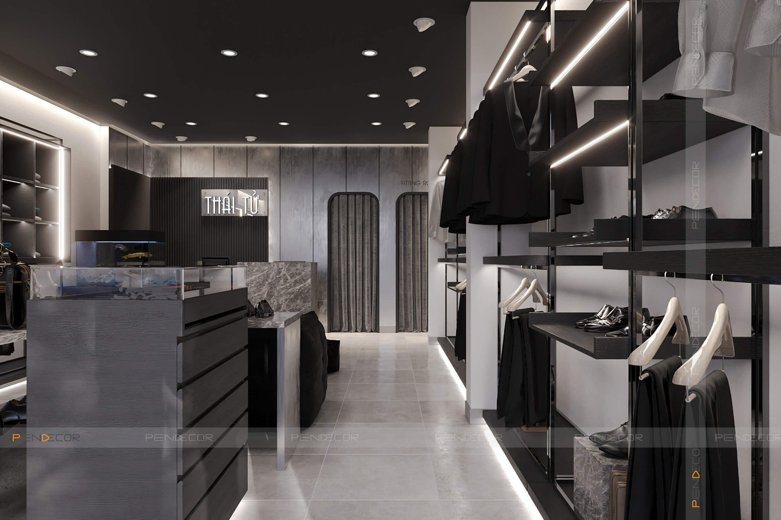 Thiết Kế Shop Thời Trang Nam Thái Tử