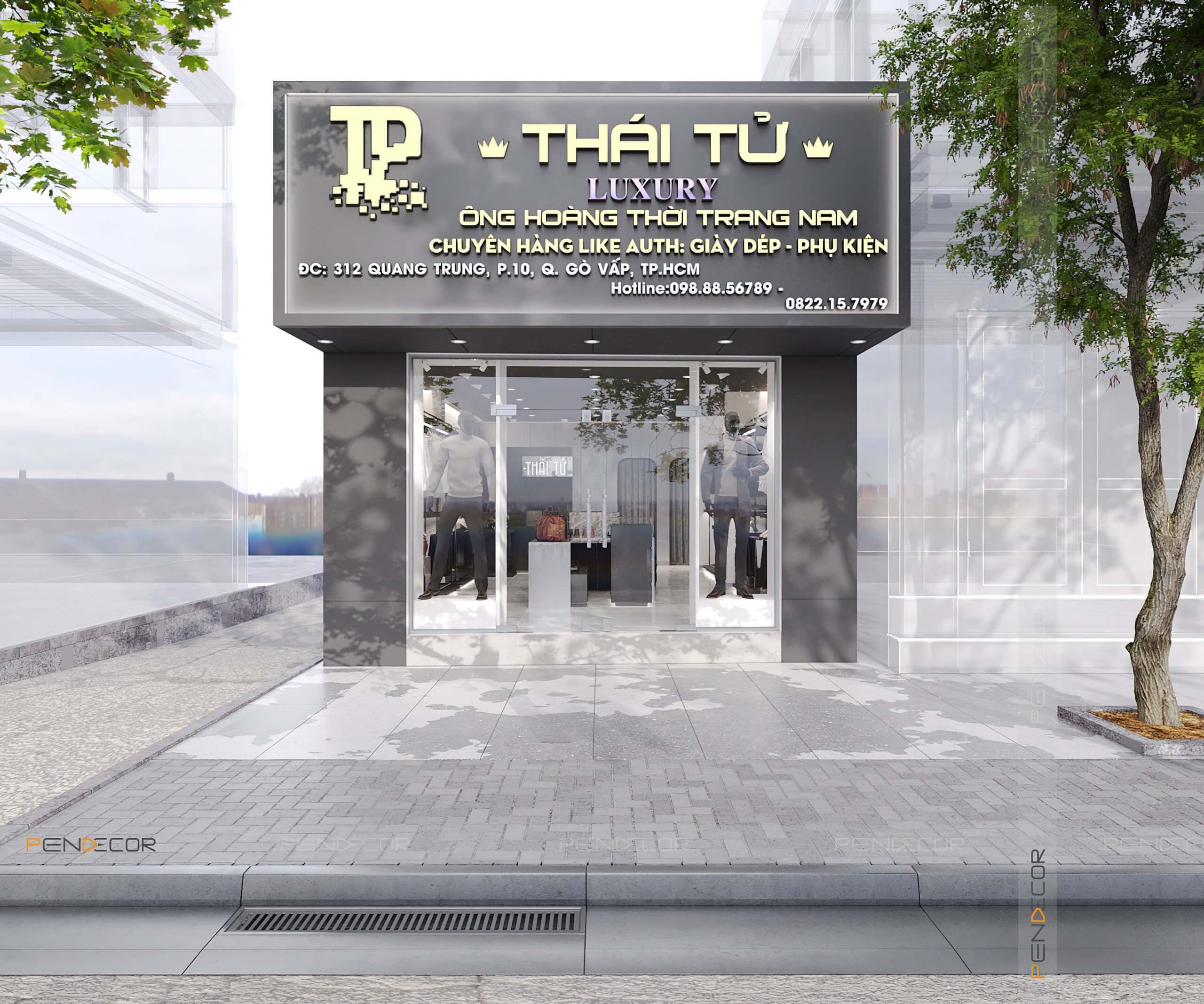 Thiết Kế Shop Thời Trang Nam Thái Tử