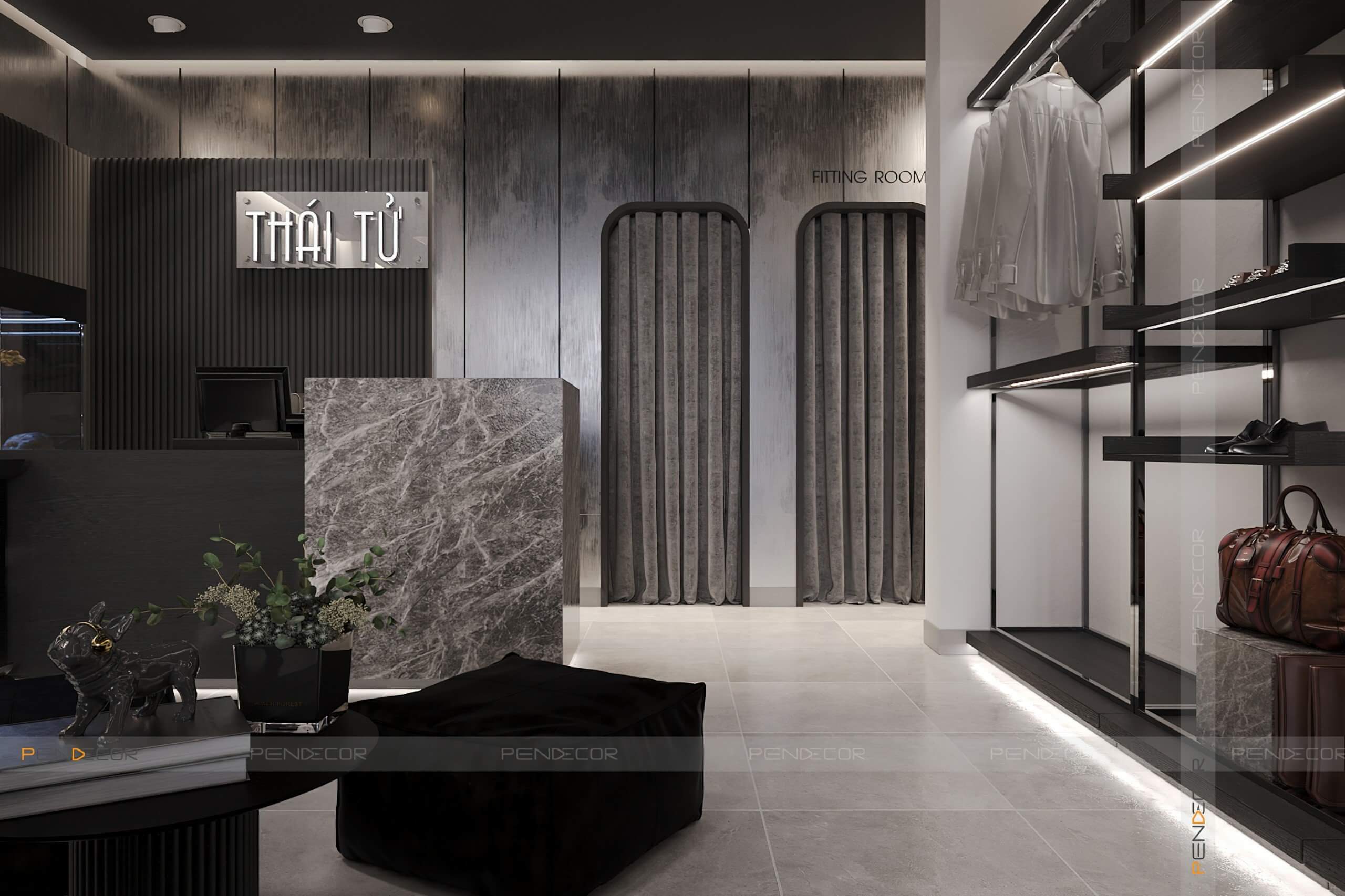 Thiết Kế Shop Thời Trang Nam Thái Tử