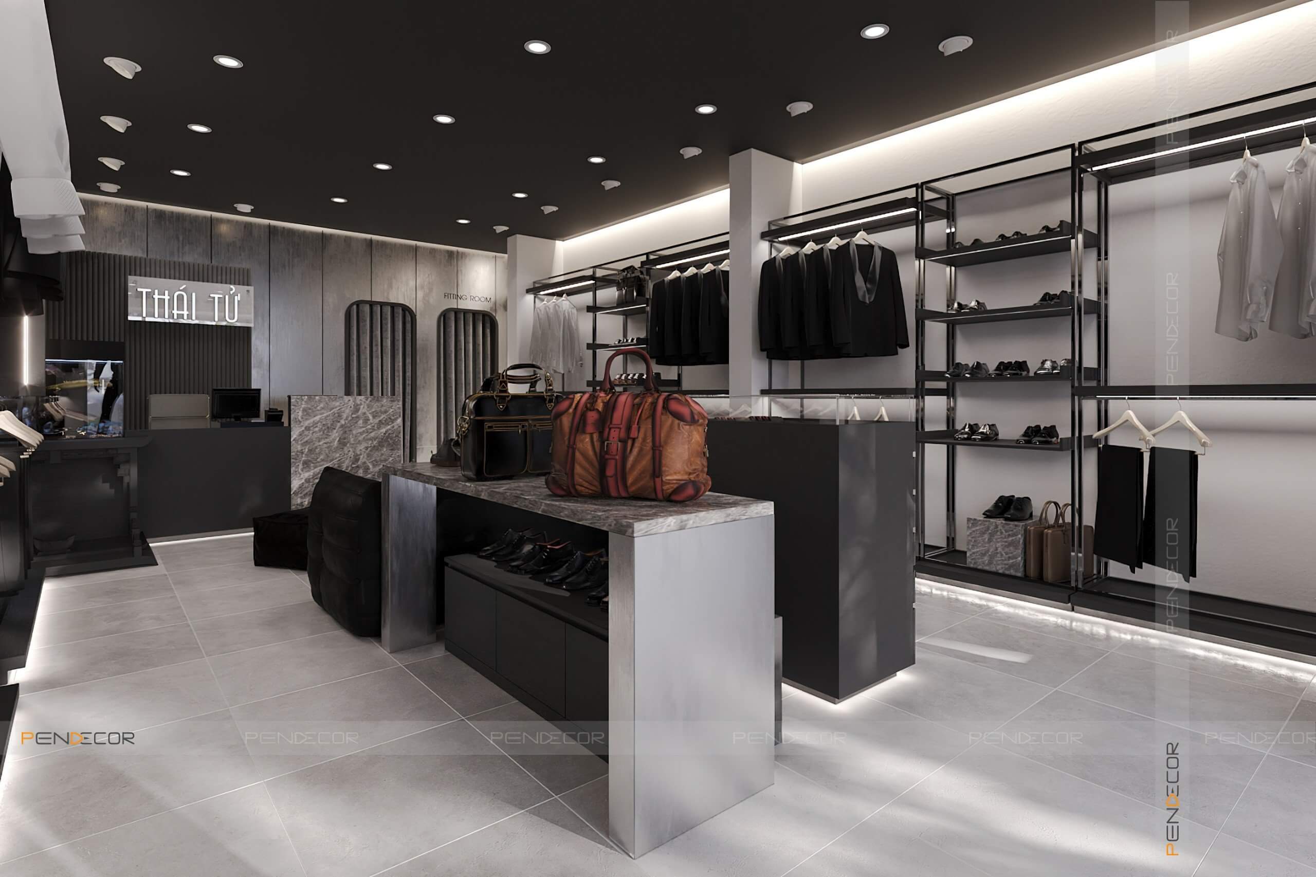 Thiết Kế Shop Thời Trang Nam Thái Tử