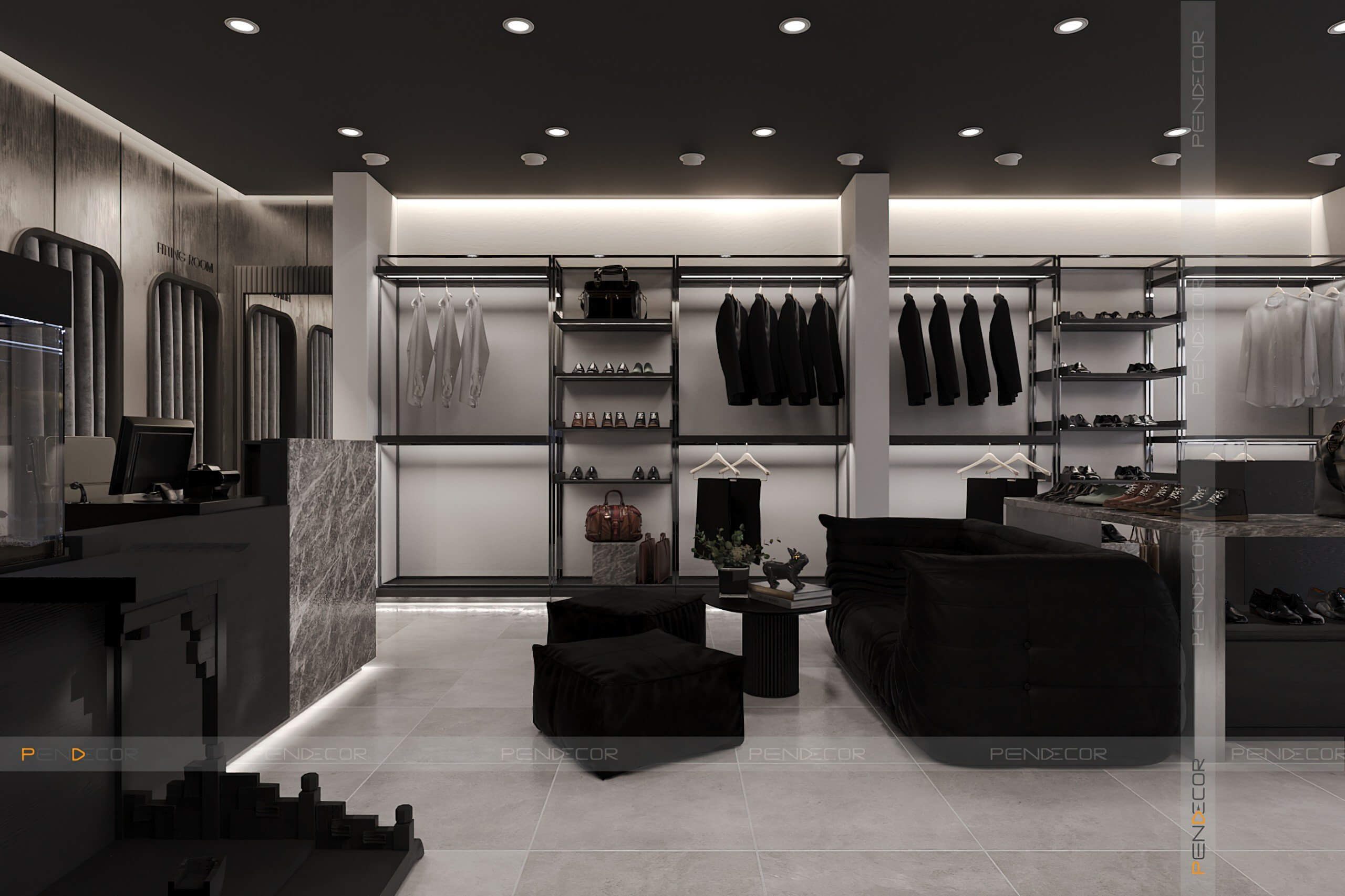 Thiết Kế Shop Thời Trang Nam Thái Tử