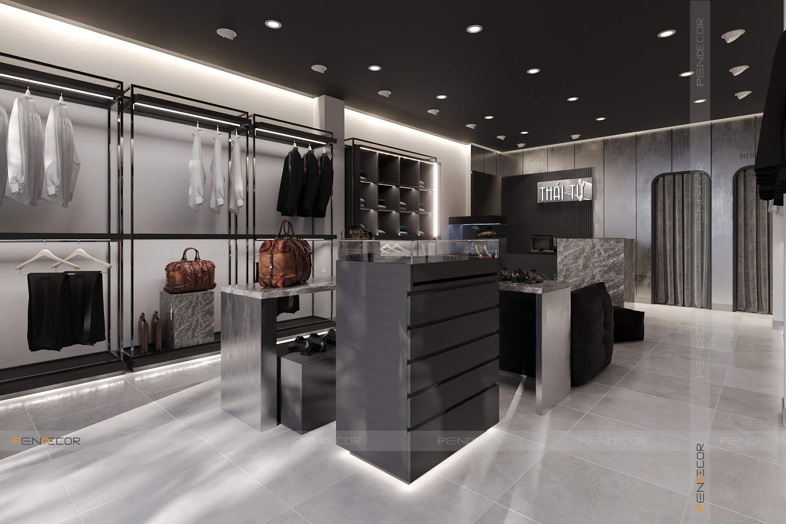 Thiết Kế Shop Thời Trang Nam Thái Tử