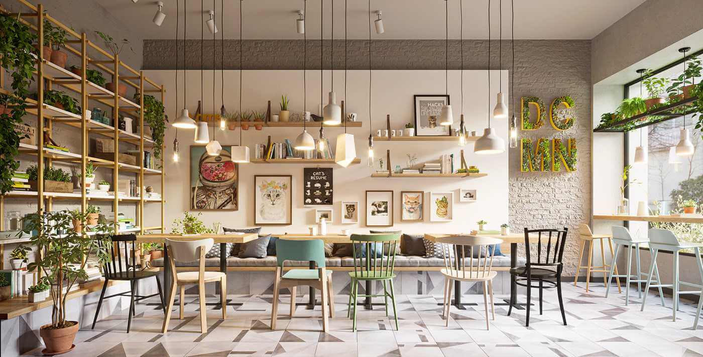 thi công thiết kế quán cafe Pendecor