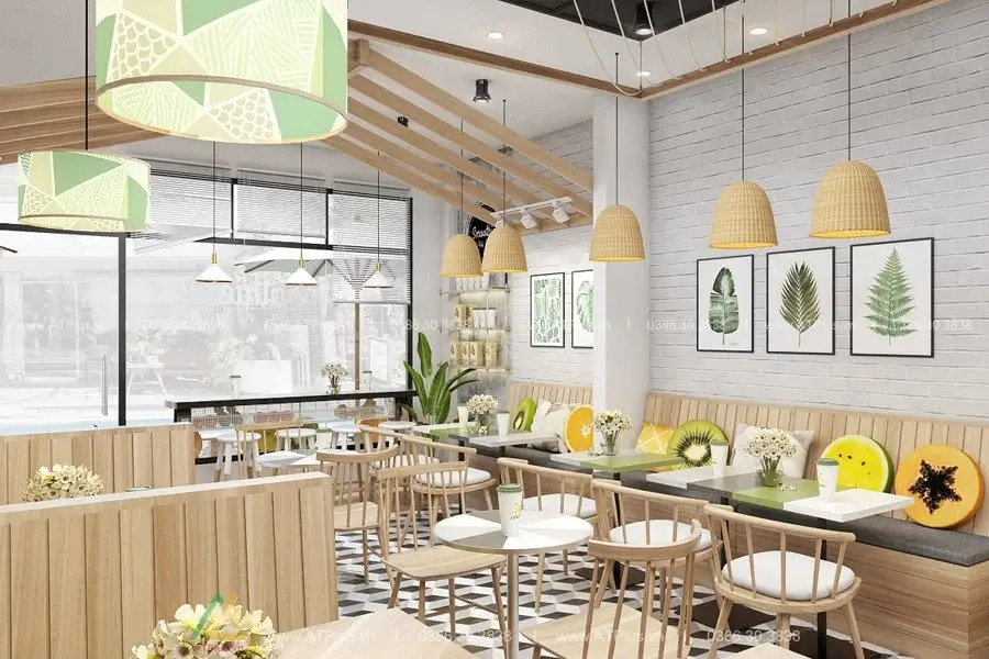 thi công thiết kế quán cafe Pendecor
